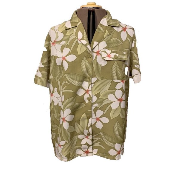 Sag Harbor. Size 1X. Aloha Hawaiian Short Sleeve Shirt. Pocket. B94. - Picture 1 of 6